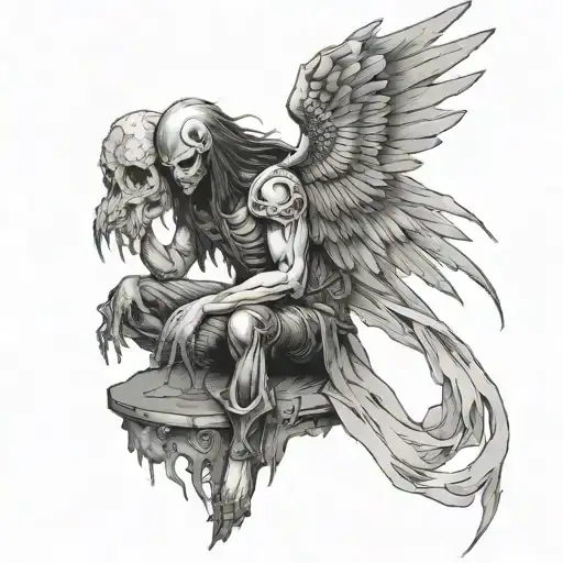 Azreal Death Angel Sitting