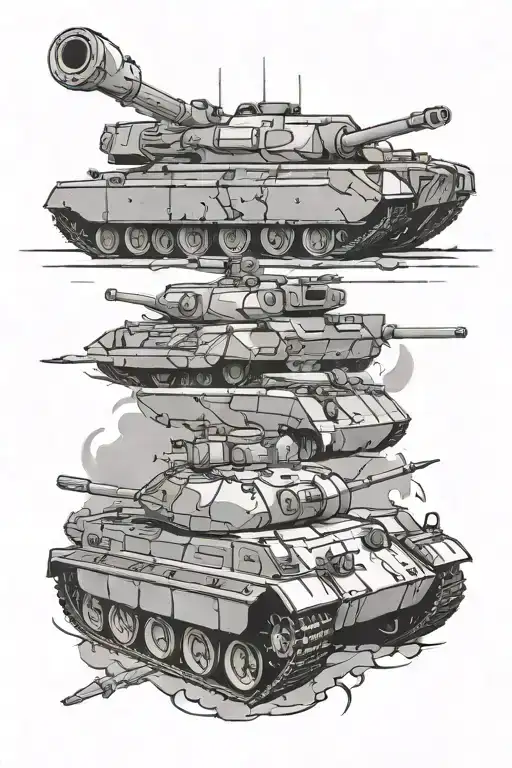 Australian Military Tank Surrounded