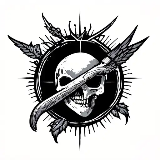 Uppar Hand Tattoo Ome Symbol And Shear Market Upar Arow