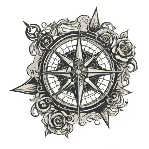 Bike Sproket Compass Rose