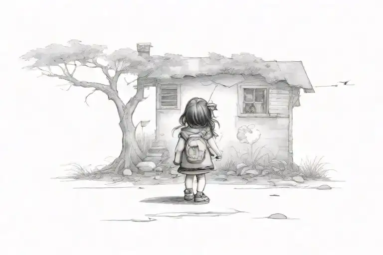 Lost Little Girl Holding