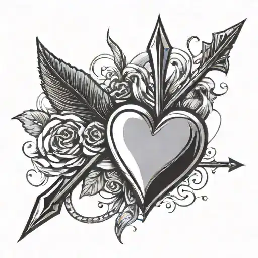 Heart With A Arrow Piercing
