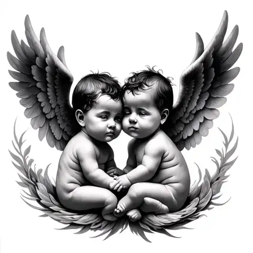 Twin Angel Baby Boy