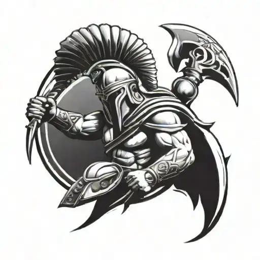 Spartan Warrior Holding