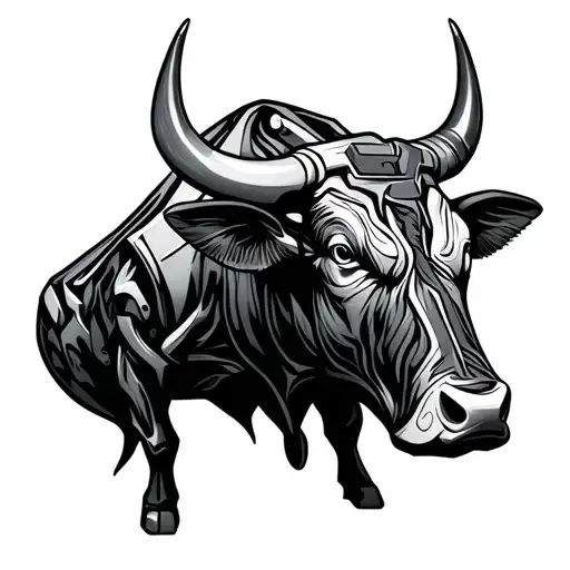 Bull Made Up Of Mechanical Elements