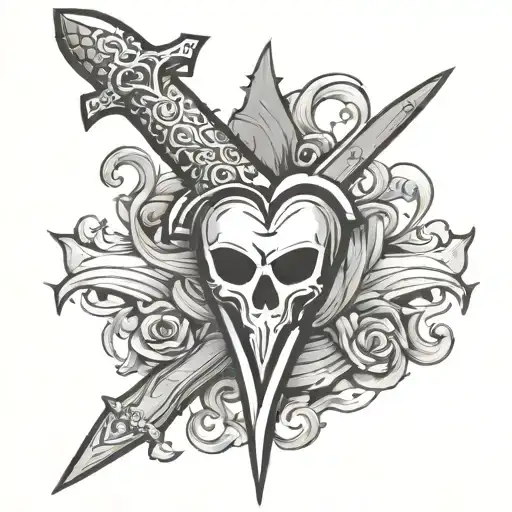 Dagger With A Heart On Its Hilt