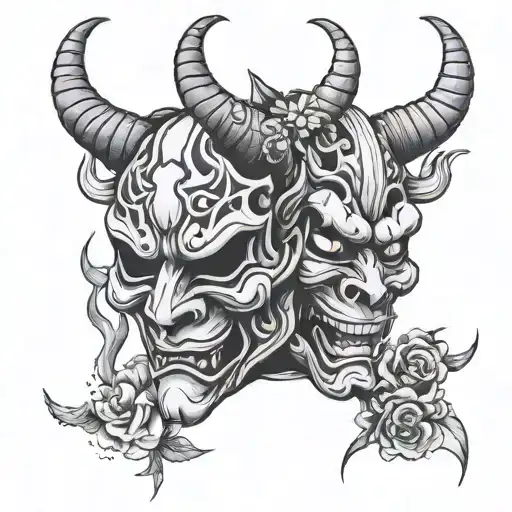 Money Time Brain Gun Hannya Masks