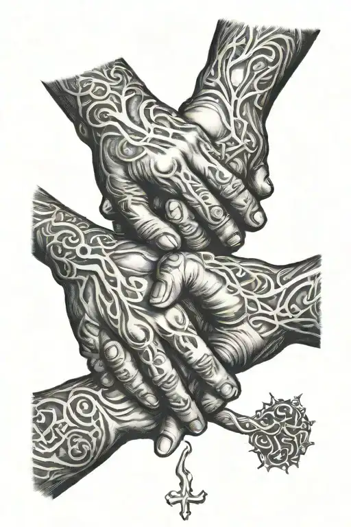 Grief Brother Father Holding Hands