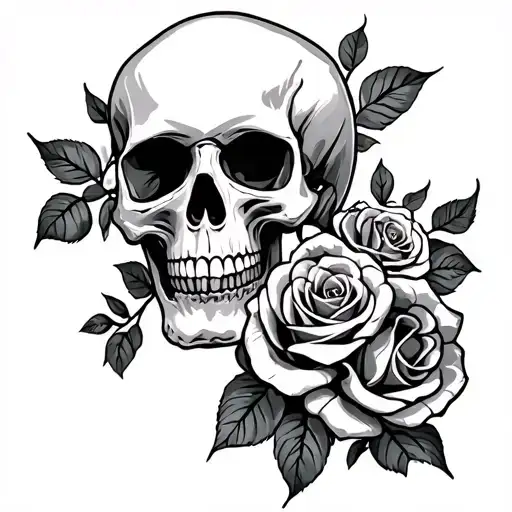 Skull And Roses Growing