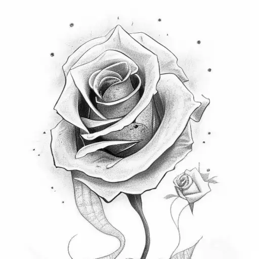 A Scene From The Dark Tower Series With Roland And A Rose