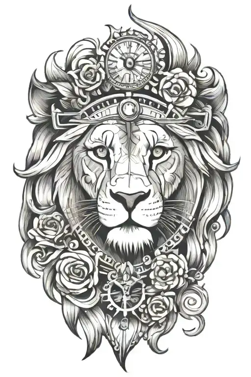 Clock Eye Lion