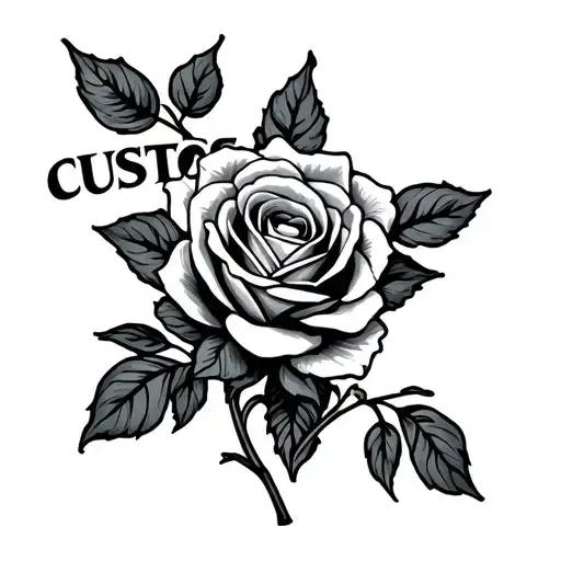 Roses Intertwined With The Word Custos