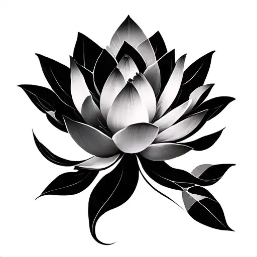 Buddha Lotus Flower And Geo Patern