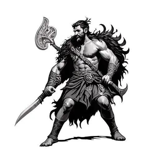 Irish Warrior Battling