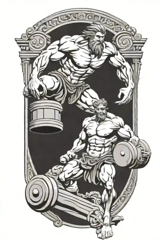 Greek God Lifting Weights