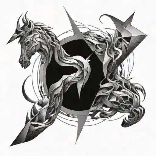 Abstract Tattoo Sagittarious