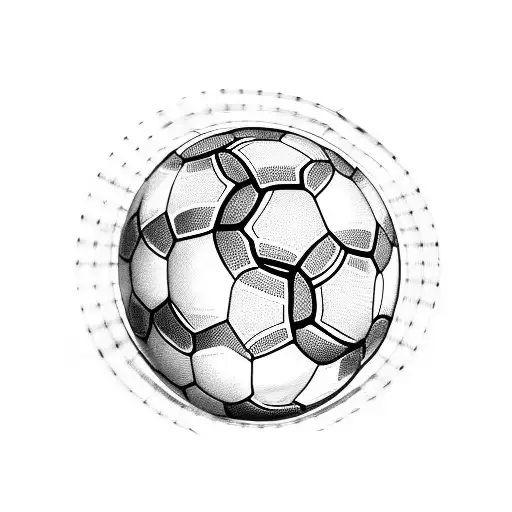 Snake Coiled With A Soccer Ball