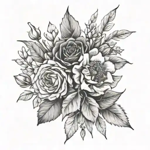 Birth Flower Bouquet July And October Birth Flower