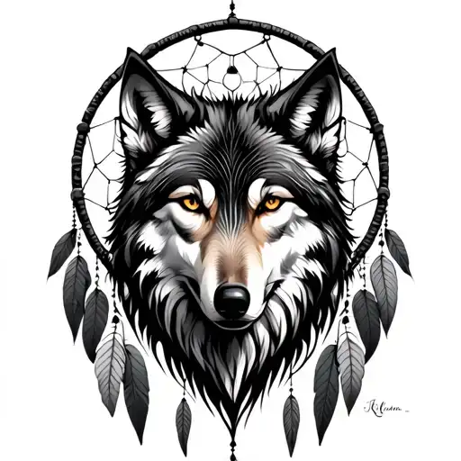 Wolf Dream Catcher Entangled