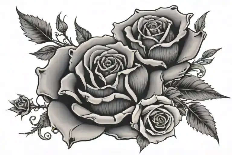 Rose With Skeleton Hand Holding