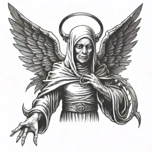 Nun As Demon With Angel Wings