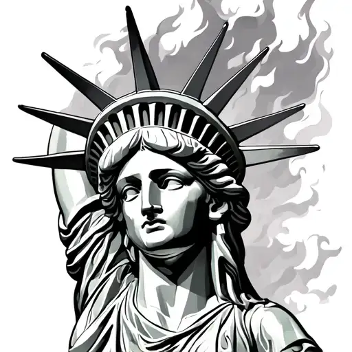 Statue Of Liberty Big Fire