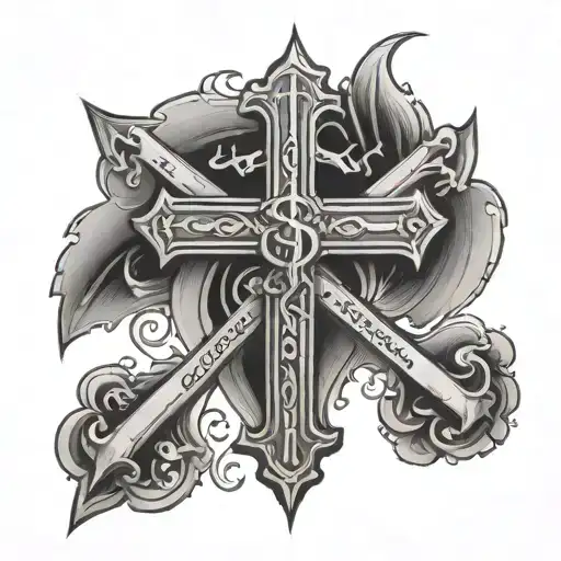 The Word Godspeed With A Cross Underneath