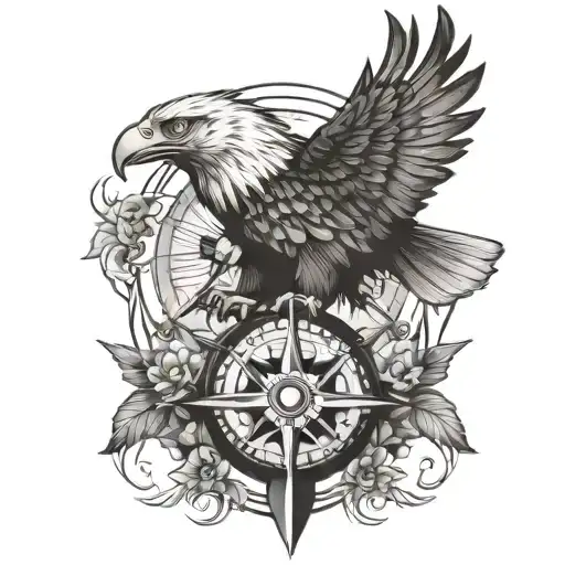 Eagle And Compass Rose
