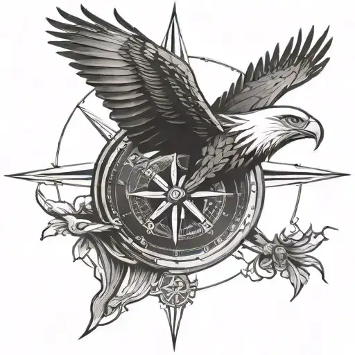 Eagle Head Compass Rose