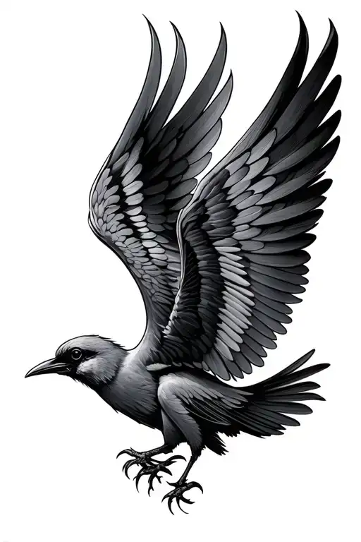 Bird Wings Starting To Open But Not Opened Yet Elegant Design