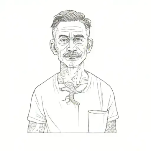 A Man Standing In Front Of A Tree