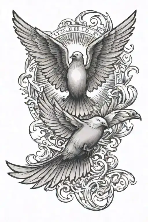 Christian Dove Rays Fire