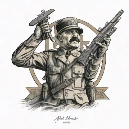 Basic Adolf Hitler Sieg Heil German Infantry