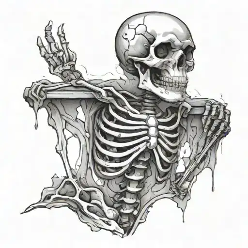 A Skeleton Stuck In The Wall