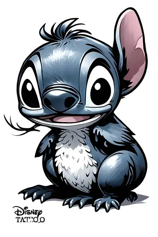 Disney Stitch And Orange Bird Mash Up