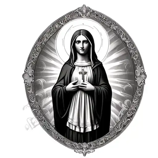 Virgin Mary With Catholic School Skirt On