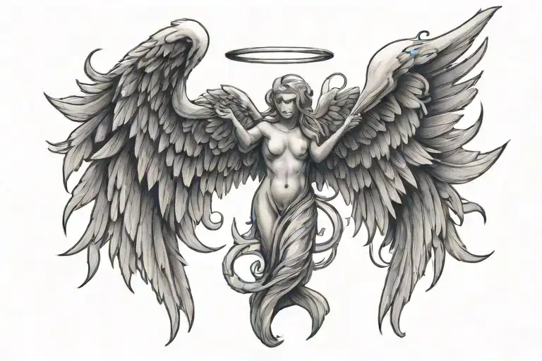 Name With Angel Wings Flying