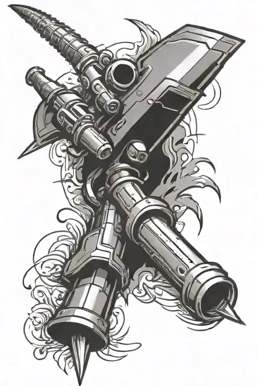 Sword Rocket Launcher Being Fired