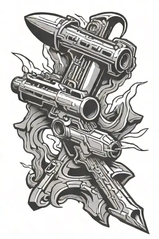 Sword Rocket Launcher Being Fired