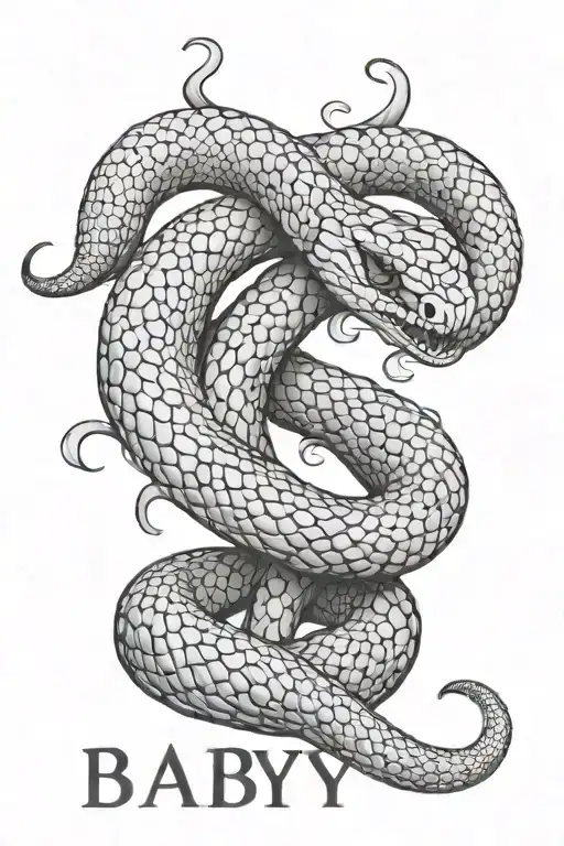 A Rattlesnake Forming The Word Baby
