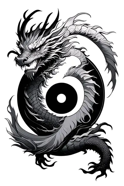 Samurai Dragon Yin Yang