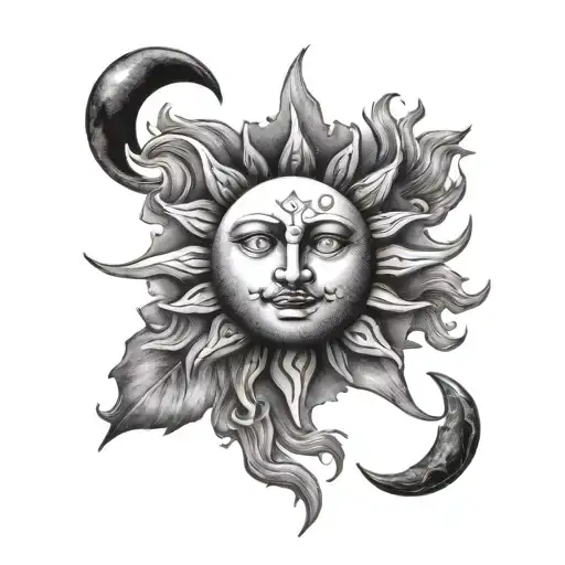Sun And Moon Surrounded