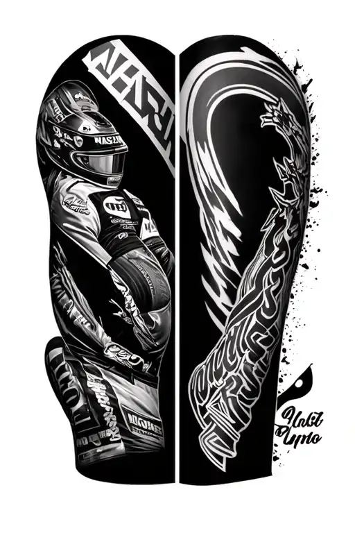 Nascar Full Leg Sleeve