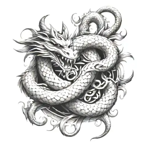 Dragon And Snake