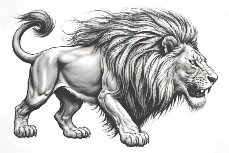 Full Lion Side Profile