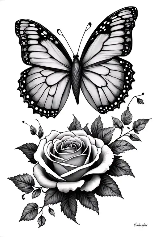 Alice In Wonderland Fairy Forest Scene Butterfly Rose