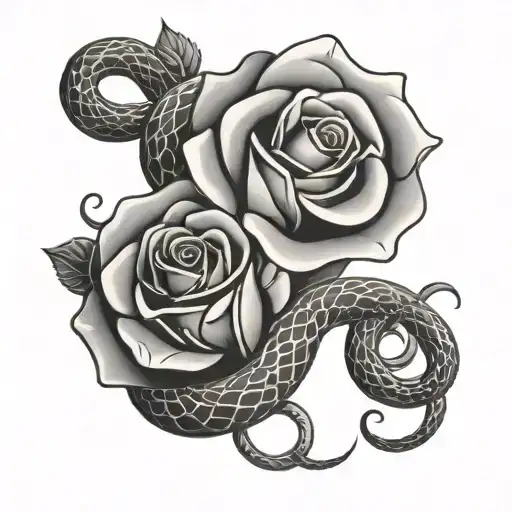 Rose With A Snake