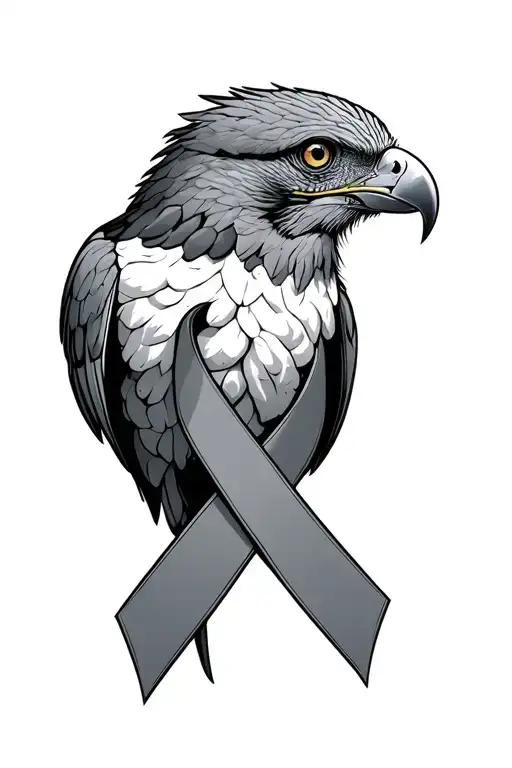 Kea Holding Grey Brain Cancer Ribbon