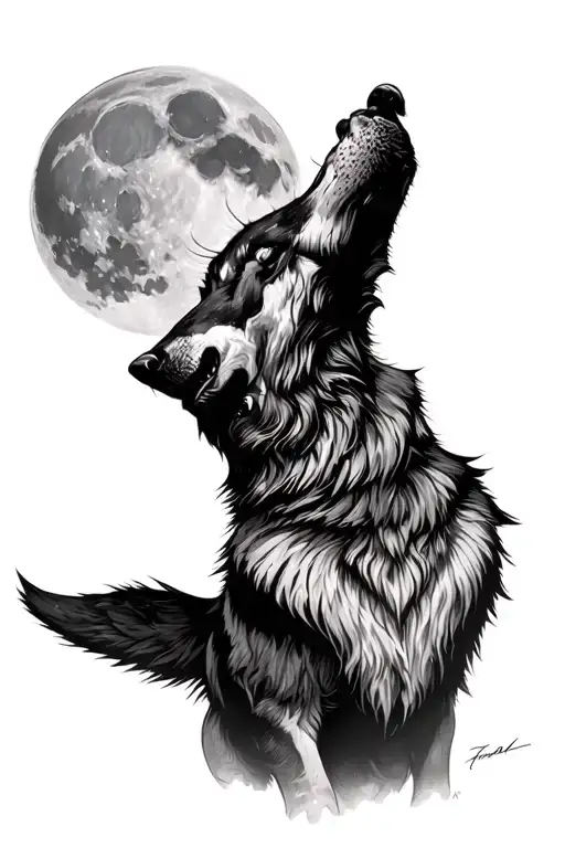 Wolf Howling At The Moon