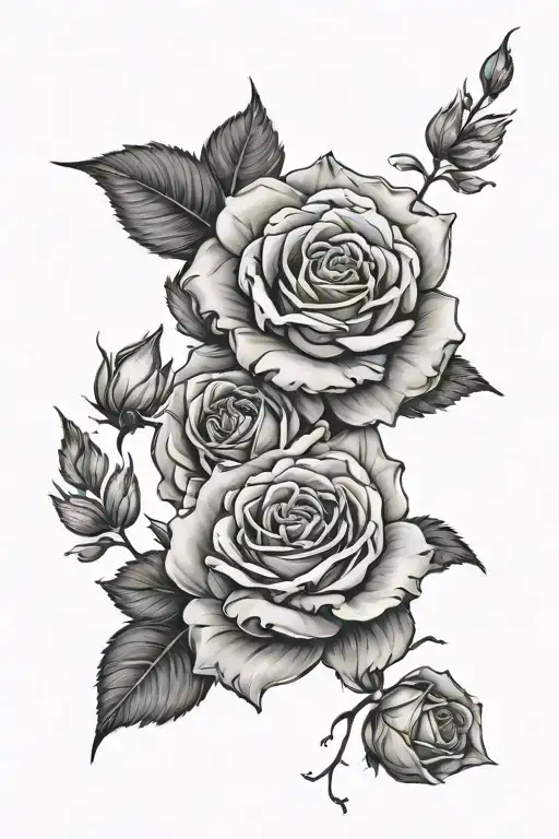 Birtdates And Rose Surrounded